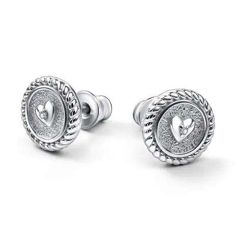 Серьги пуссеты из серебра