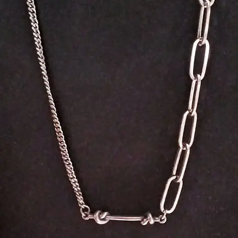Цепь колье из серебра