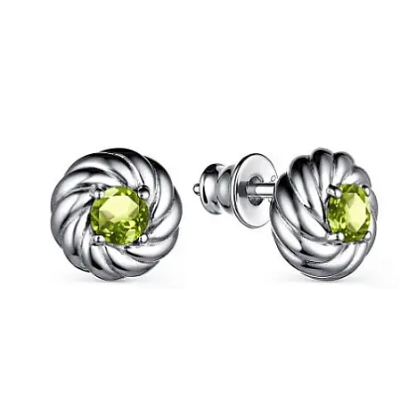 Серьги пуссеты из серебра