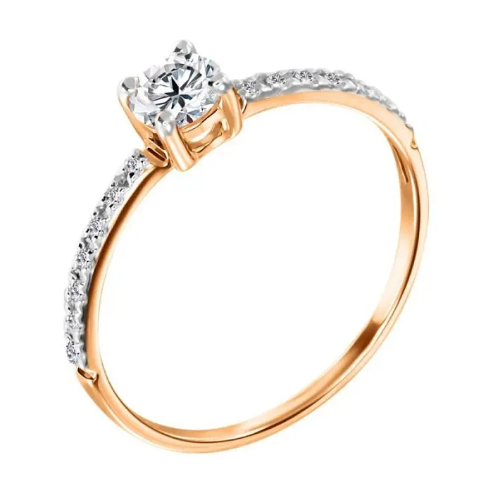 Кольцо декоративное из красного золота