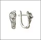 Серьги с английским замком из белого золота