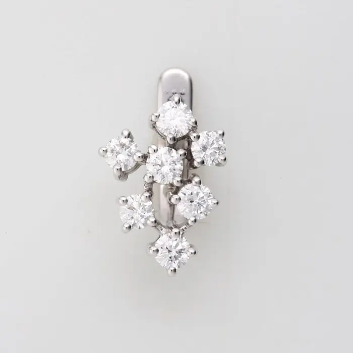 Серьги с английским замком из белого золота