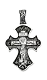 Подвеска крест из серебра