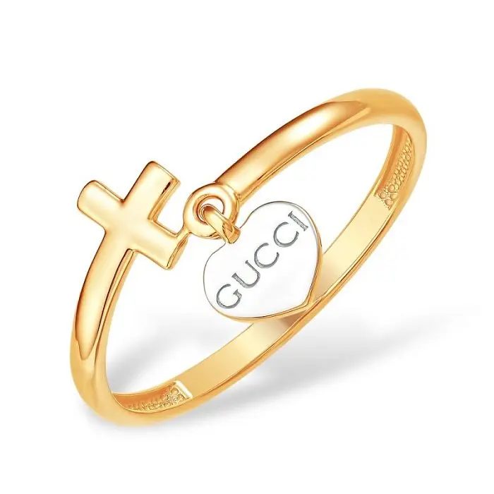 Кольцо декоративное из красного золота