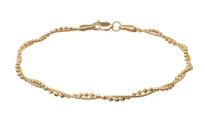 Браслет цепочный из красного золота вид 1