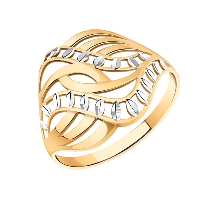 Кольцо декоративное из красного золота