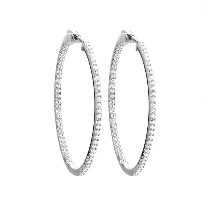 Серьги конго из серебра