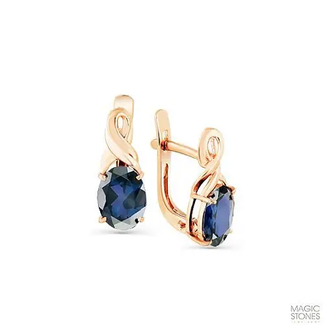 Серьги с английским замком из красного золота