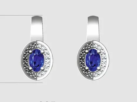 Серьги с английским замком из комбинированного золота