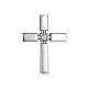 Подвеска декоративный крест из белого золота