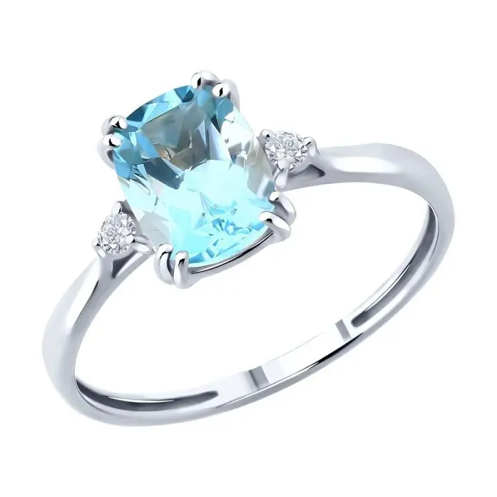 Кольцо декоративное из белого золота