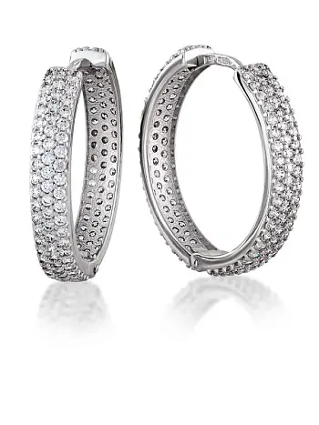 Серьги конго из серебра