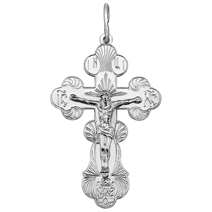 Подвеска крест из серебра