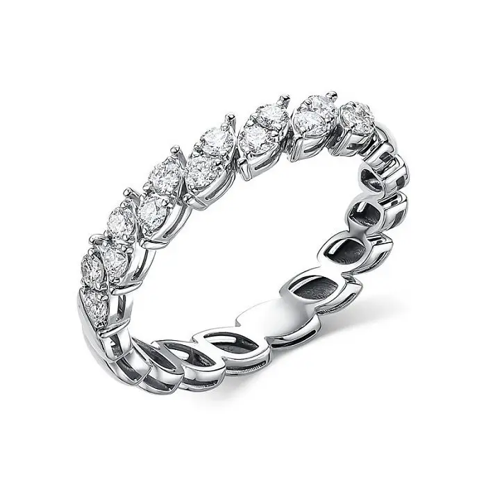 Кольцо декоративное из белого золота