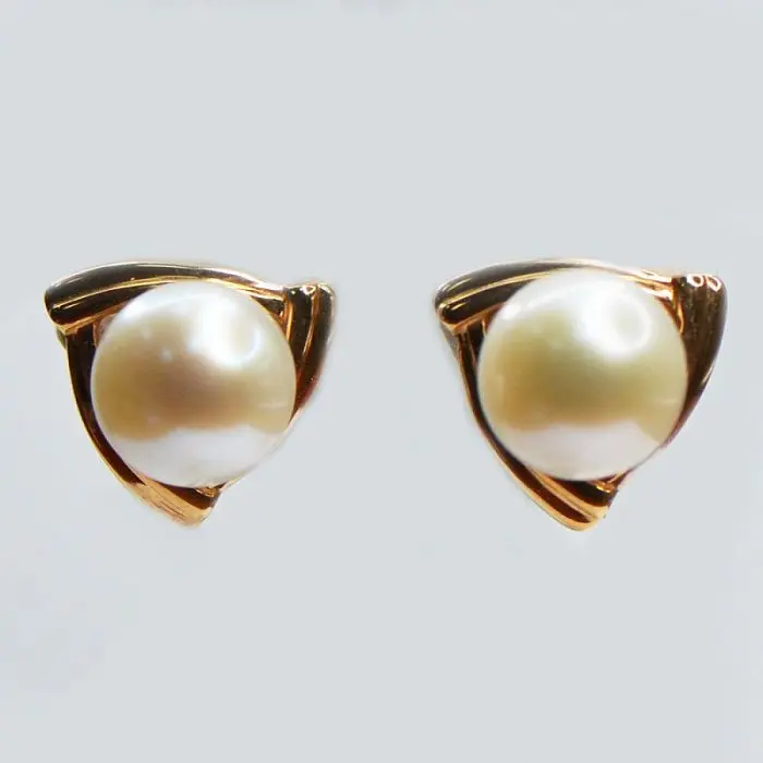 Серьги с английским замком из красного золота