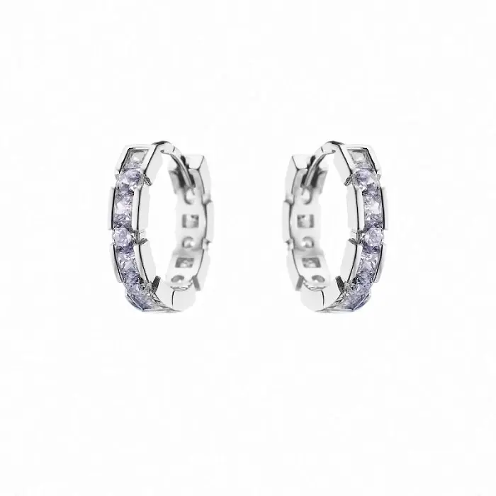 Серьги конго из серебра