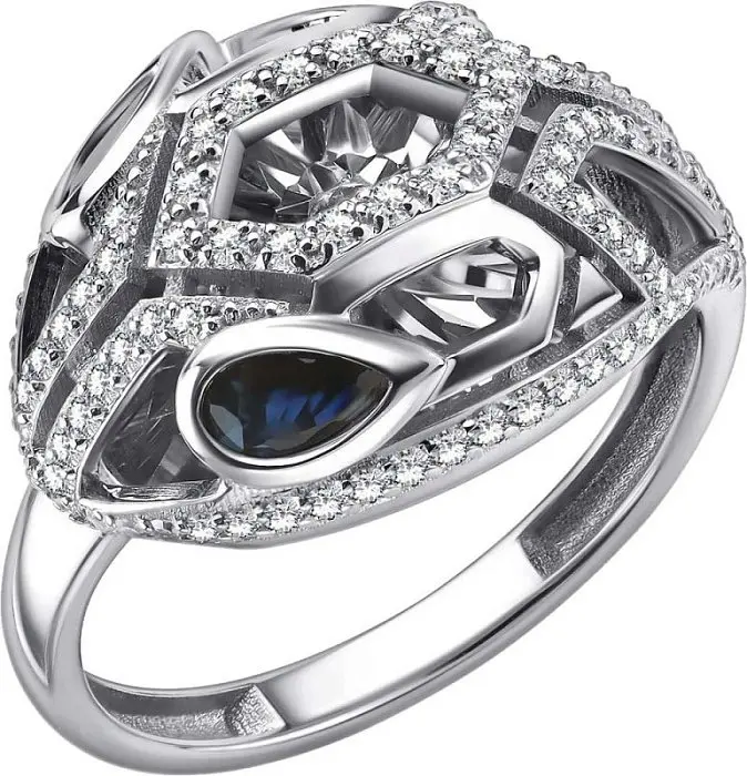 Кольцо декоративное из белого золота