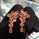 Серьги с английским замком из красного золота