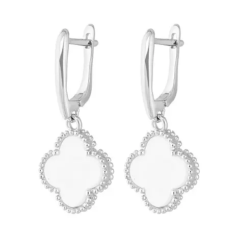 Серьги подвесные из серебра