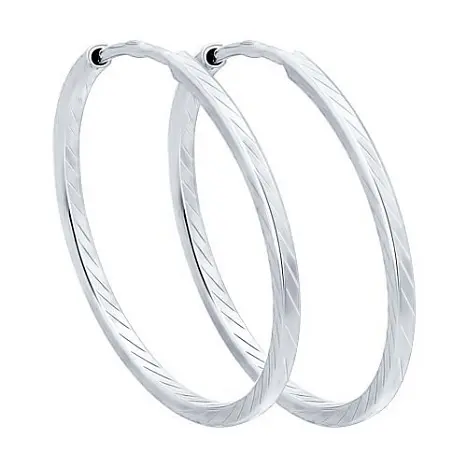 Серьги конго из серебра