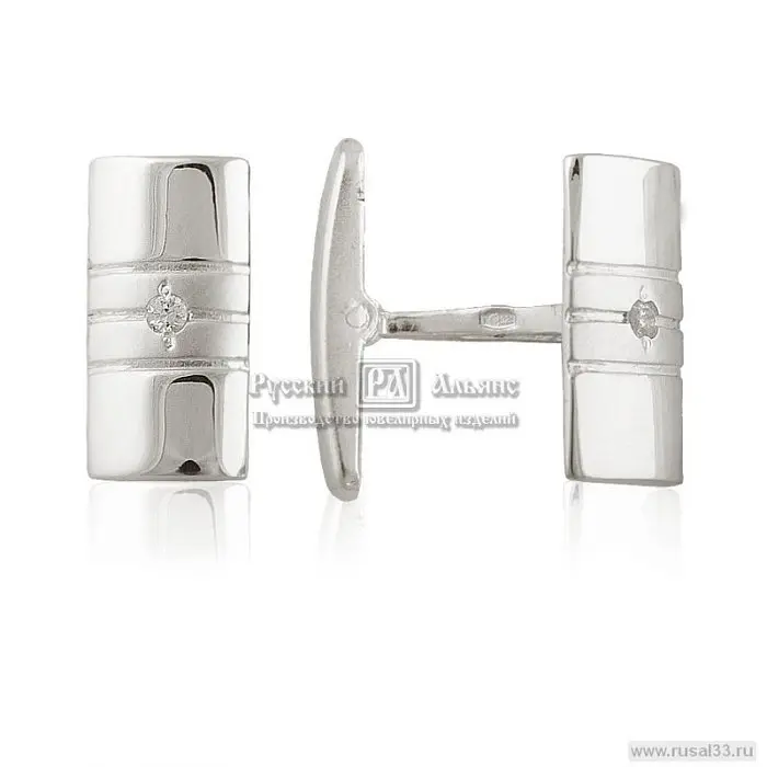 Запонки из серебра