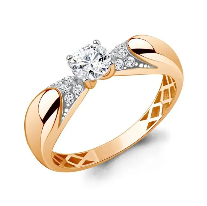 Кольцо декоративное из красного золота