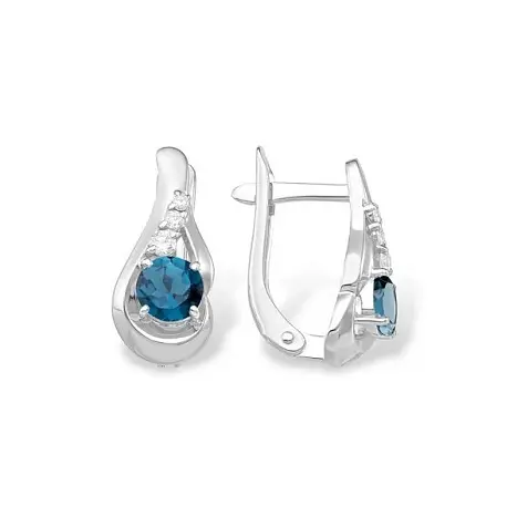 Серьги с английским замком из серебра