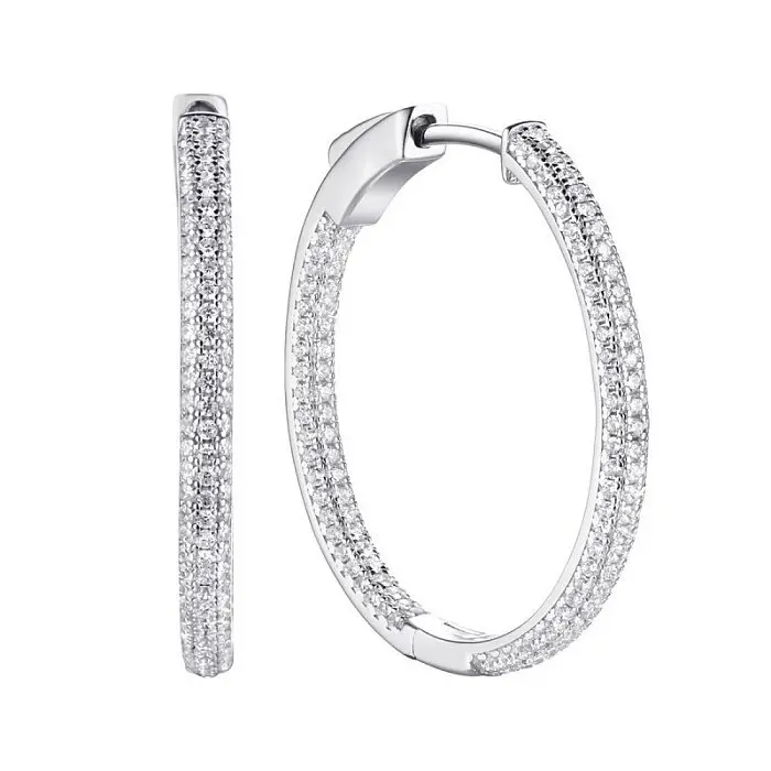 Серьги конго из серебра