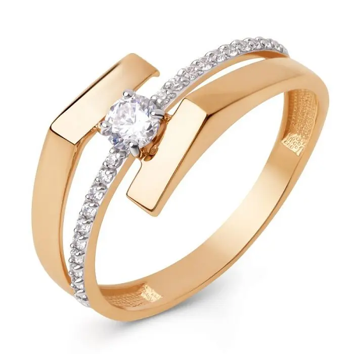 Кольцо декоративное из красного золота