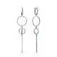 Серьги подвесные из белого золота