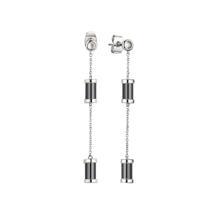 Серьги подвесные из серебра