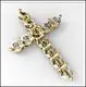 Подвеска декоративный крест из красного золота