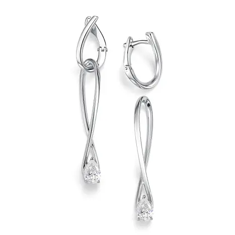Серьги с английским замком из серебра