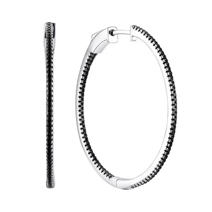 Серьги конго из серебра