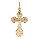 Подвеска крест из красного золота