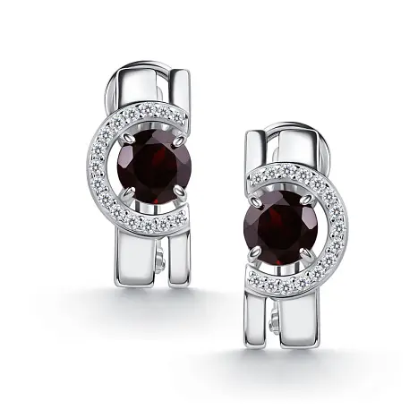 Серьги с английским замком из серебра