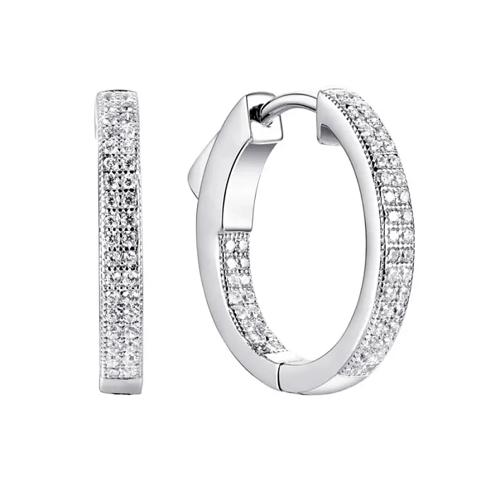 Серьги конго из серебра