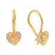 Серьги детские из красного золота