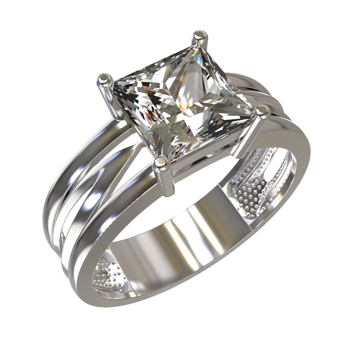 Кольцо декоративное из серебра