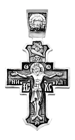 Подвеска крест из серебра