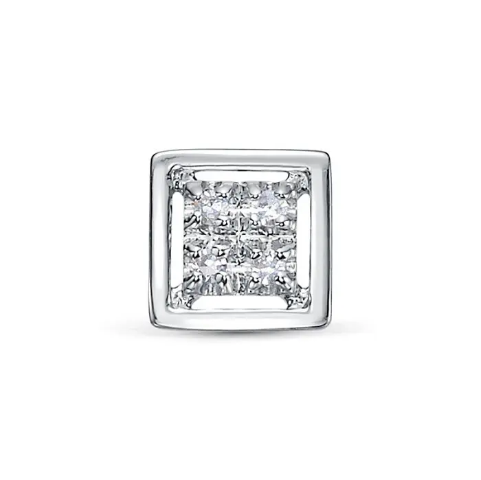 Подвеска бегунок из белого золота