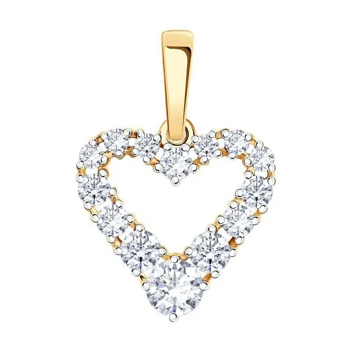 Подвеска декоративная из красного золота