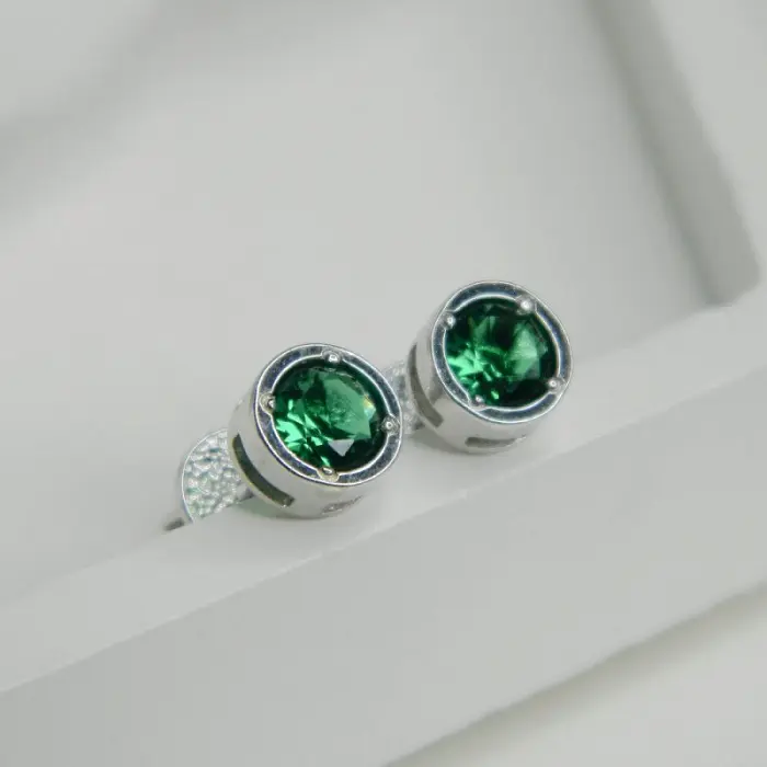 Серьги пуссеты из серебра