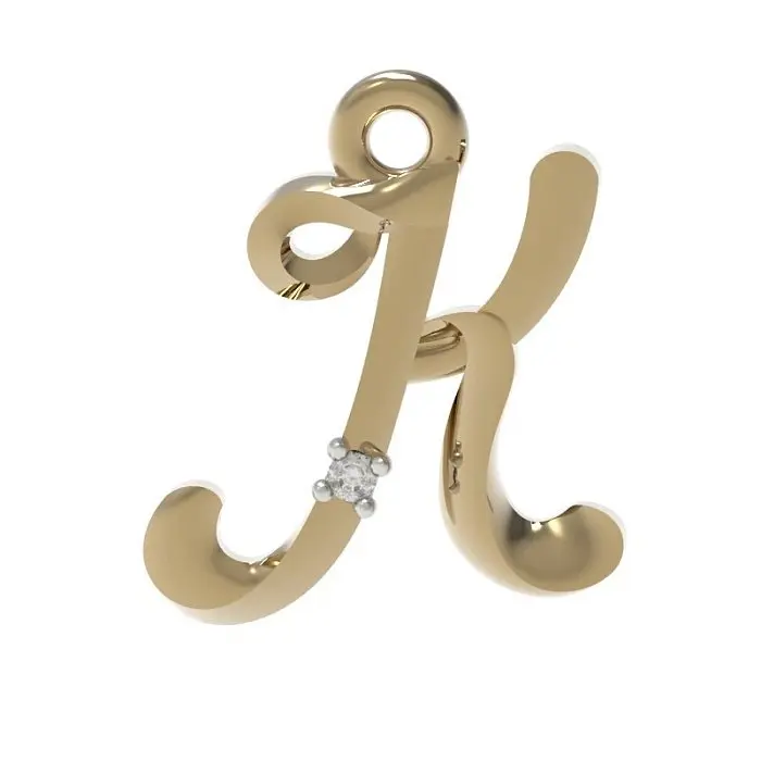 Подвеска буква из красного золота