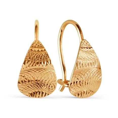 Серьги детские из красного золота