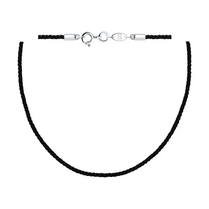 Цепь шнурок из серебра