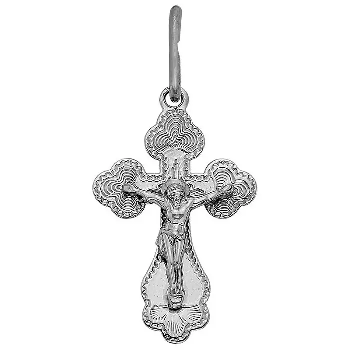 Подвеска крест из серебра