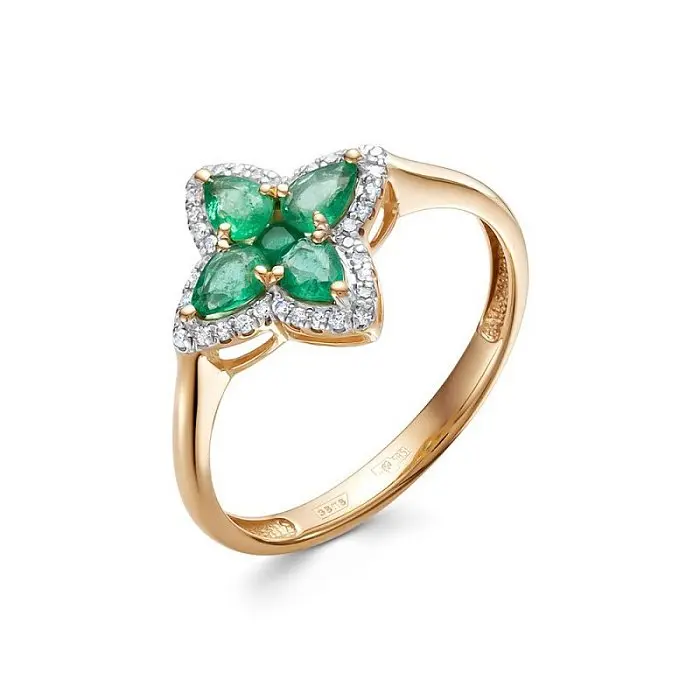 Кольцо декоративное из красного золота