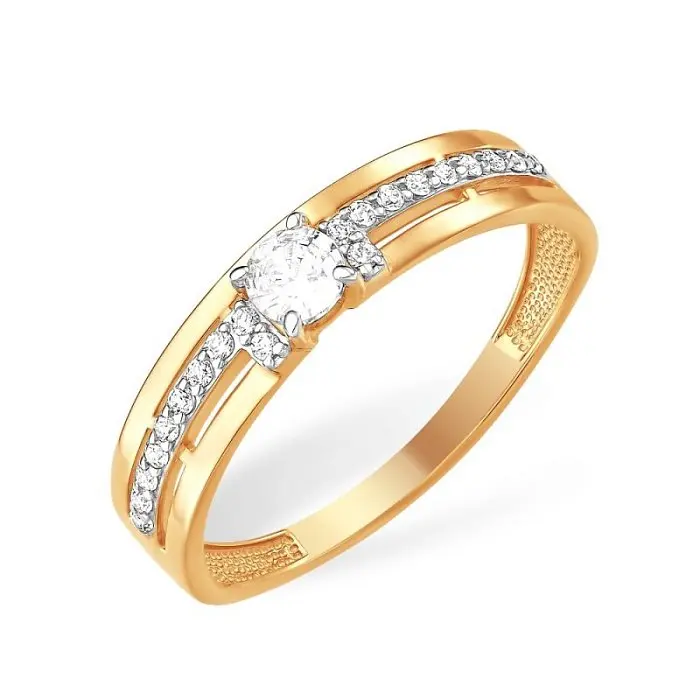 Кольцо декоративное из красного золота