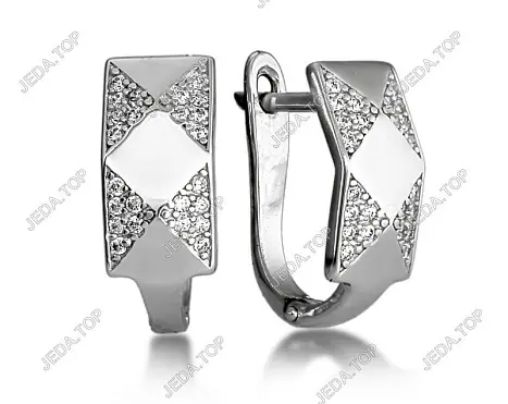 Серьги с английским замком из серебра